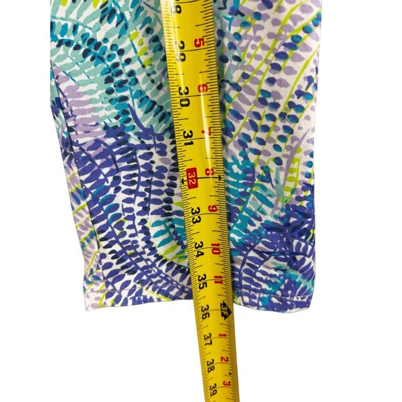 Lilly Pulitzer Womens Pants Size 8 Tropical Print Stretch Cotton Mid Rise Resort - Picture 7 of 11